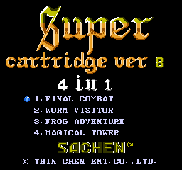 Super Cartridge Ver 8 - 4 in 1 (Asia) (Ja) (Unl) box art